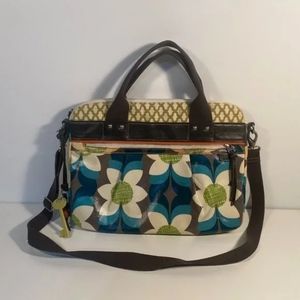 Fossil Leather Key- Per Laptop Crossbody